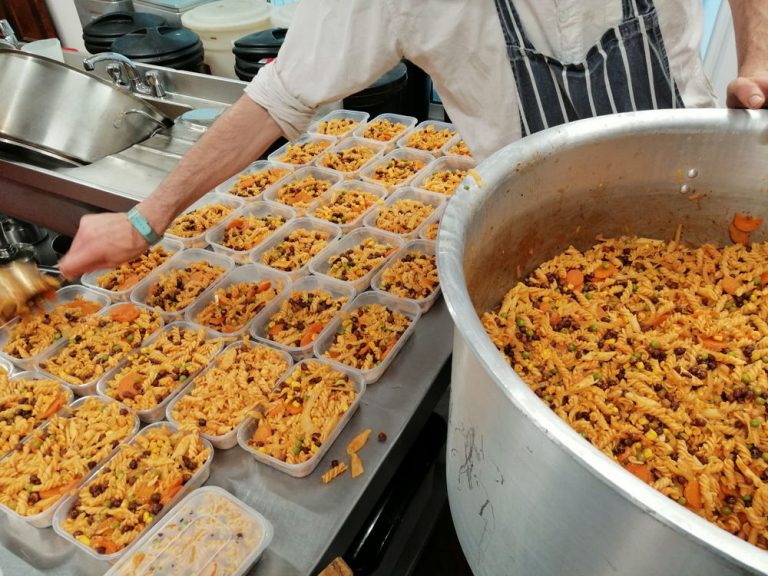 Delivering free hot meals to our local community ISKCON Scotland